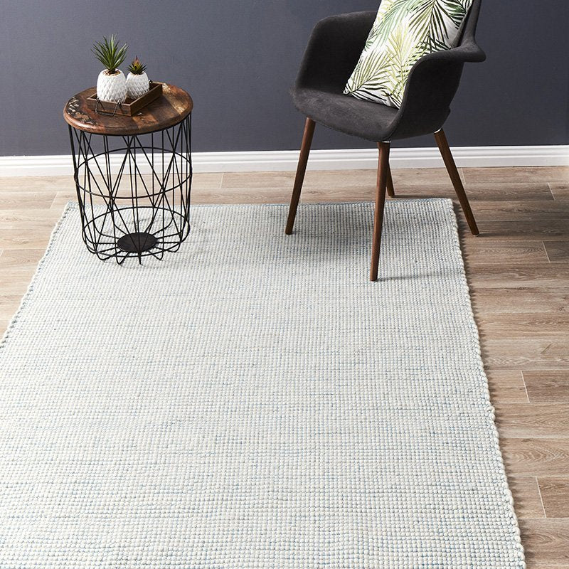 Lukas Stunning Wool Turquoise Rug